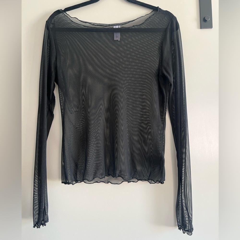 Black Sheer Women's Top